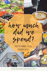 How much did we spend - september 2018