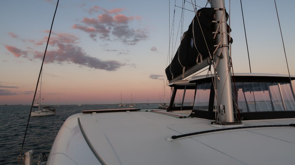 At anchor in Culatra, Portugal