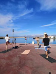 Yoga in the marina