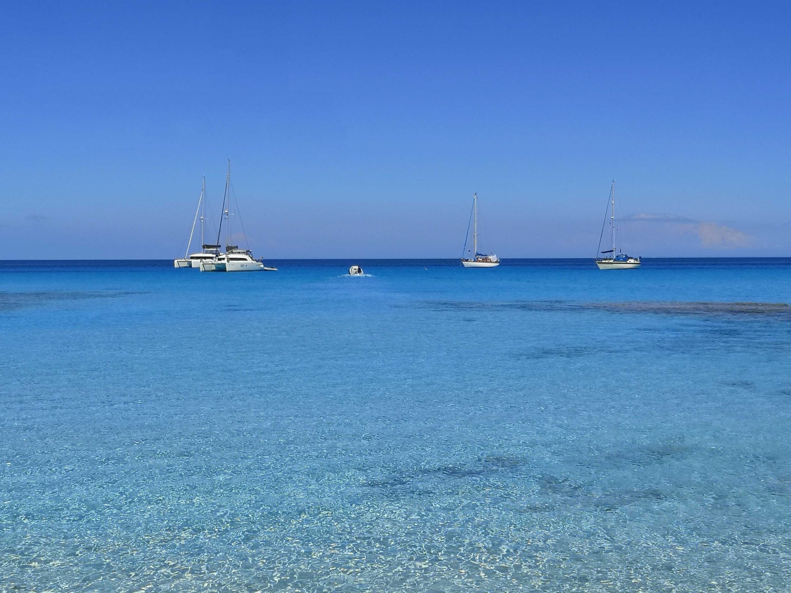 The boats in Formentera