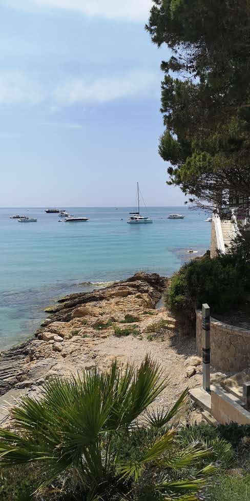 At anchor in Sant Elm, Mallorca