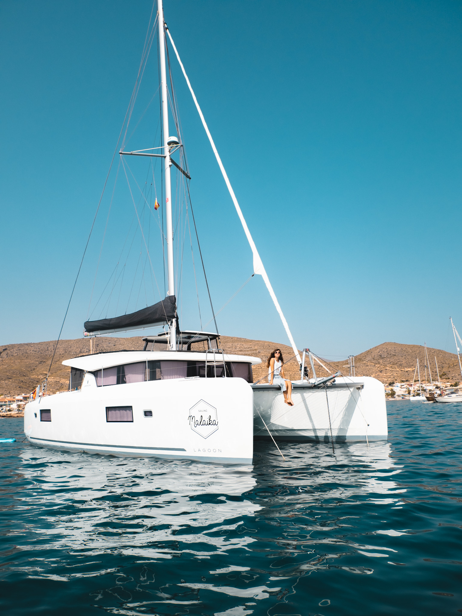 This is Malaika, the Lagoon 42 catamaran owned by Anas & Noellie